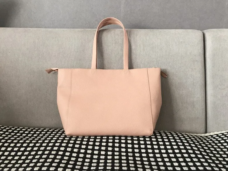 Stylish Womens Brown Leather Tote Bag Shoulder Tote Bag Brown Tote Purse For Women