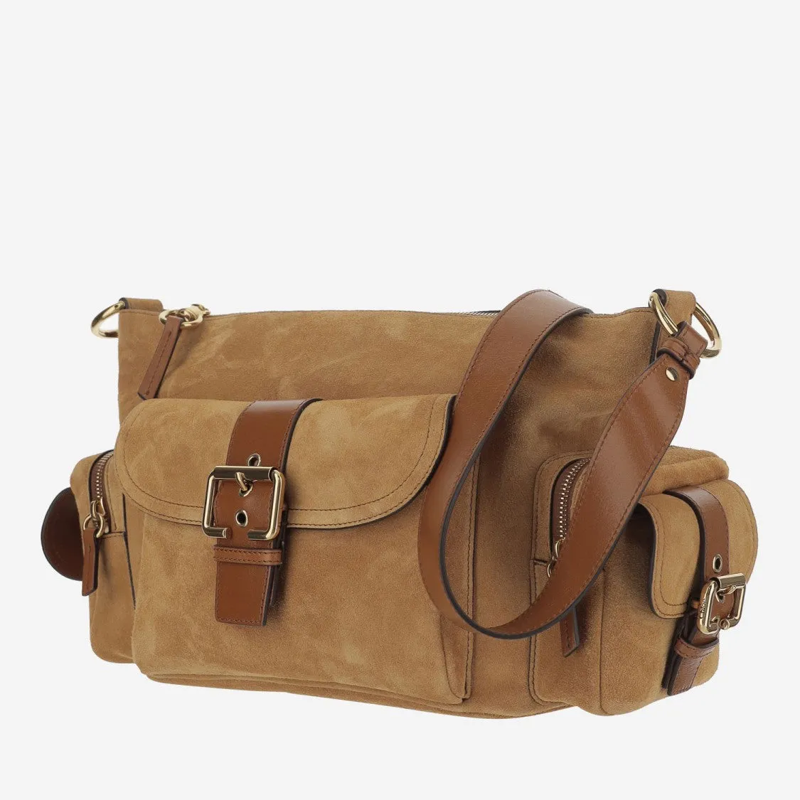 Suede Camera Bag
