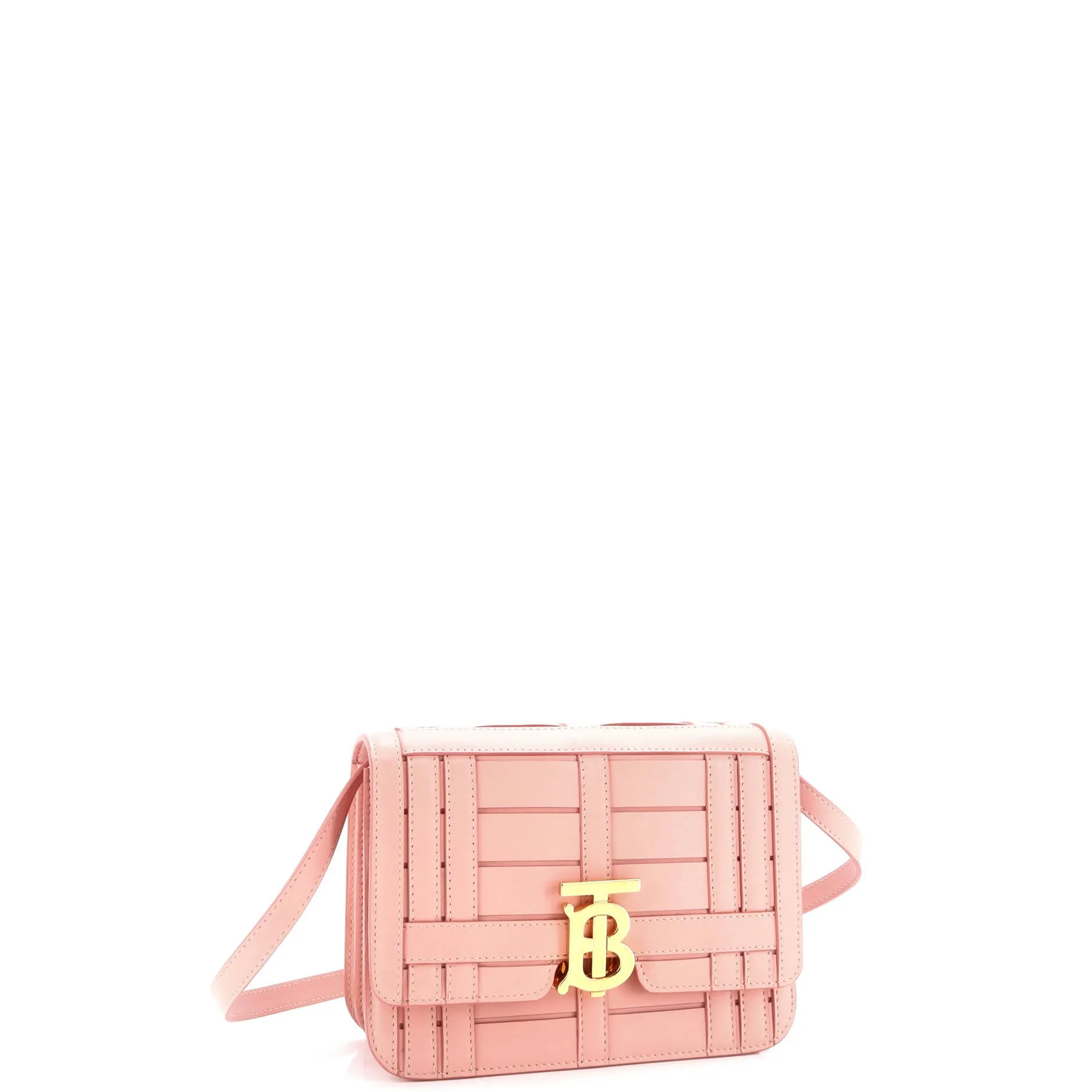 TB Flap Bag Woven Leather Small