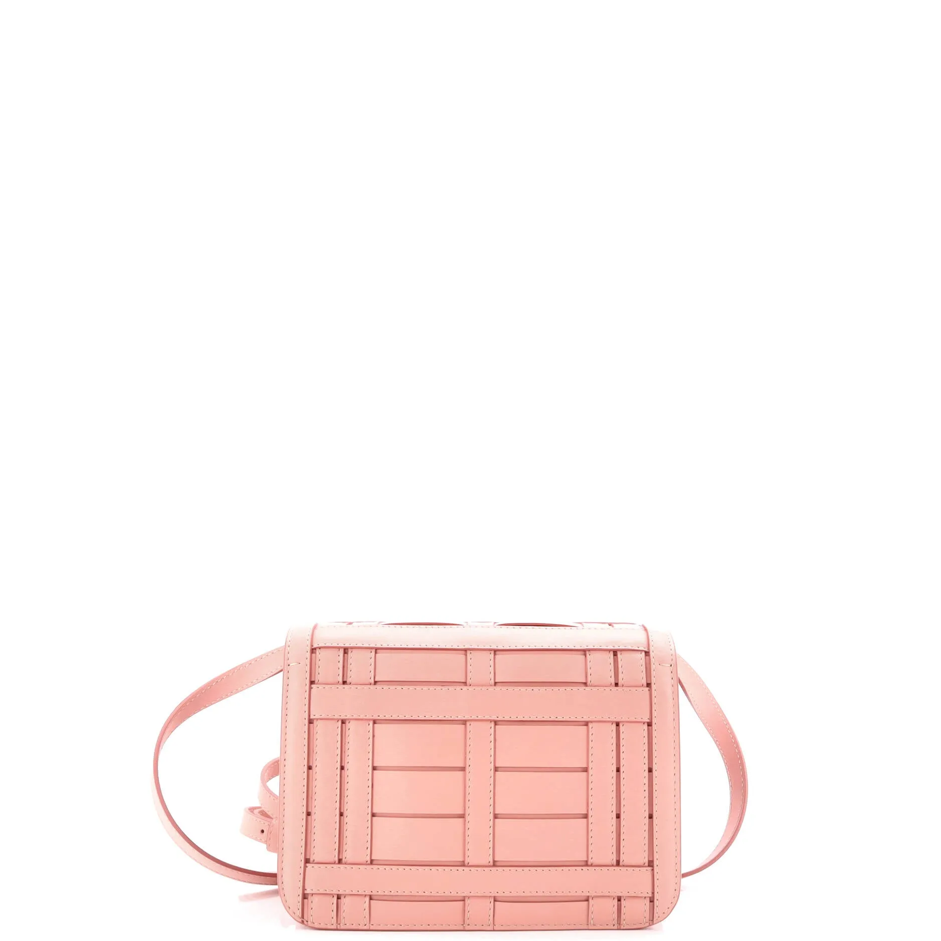 TB Flap Bag Woven Leather Small