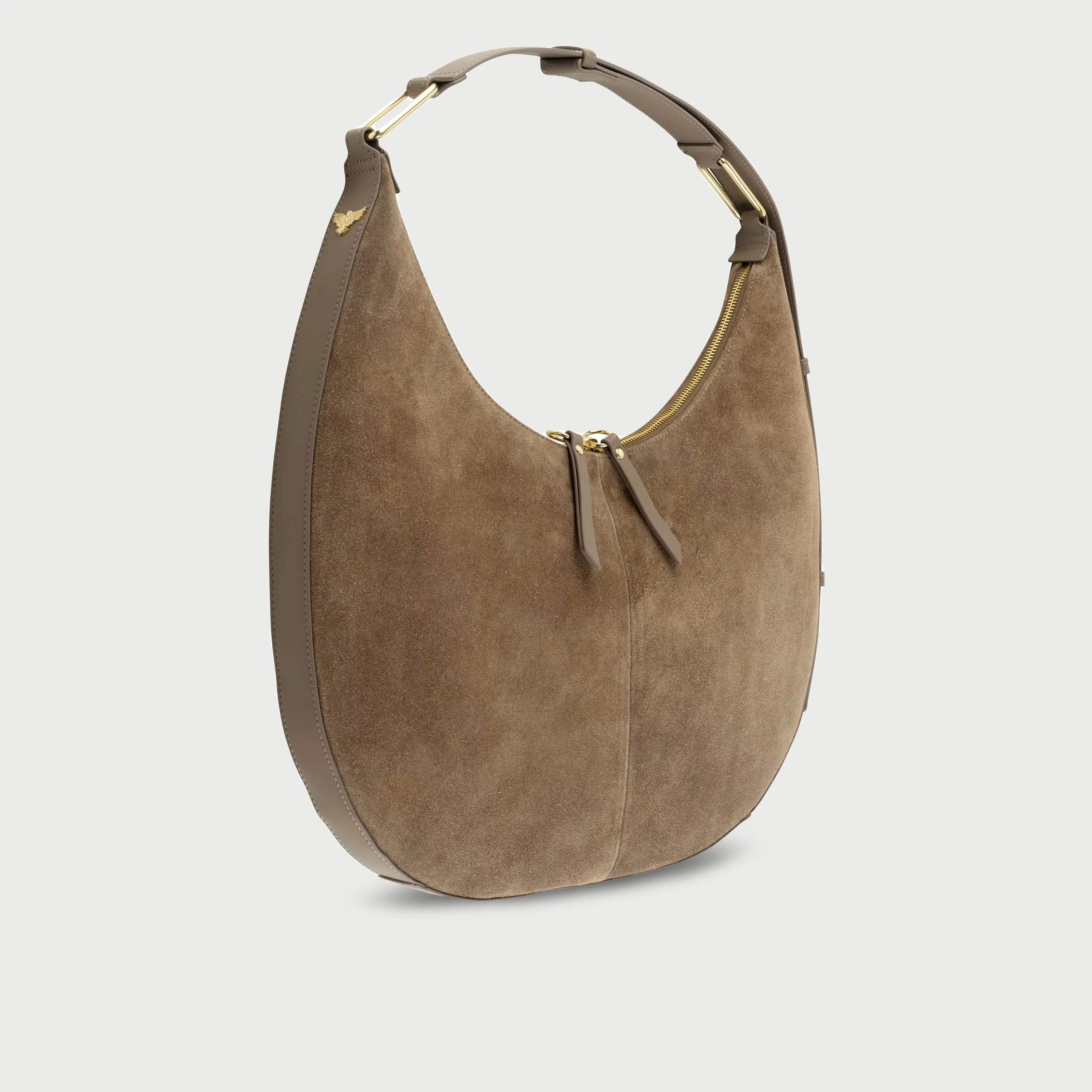 The Nora Olive Suede Bag