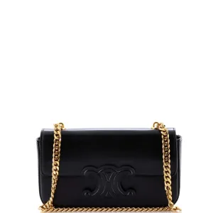 Triomphe Chain Shoulder Bag Leather Small