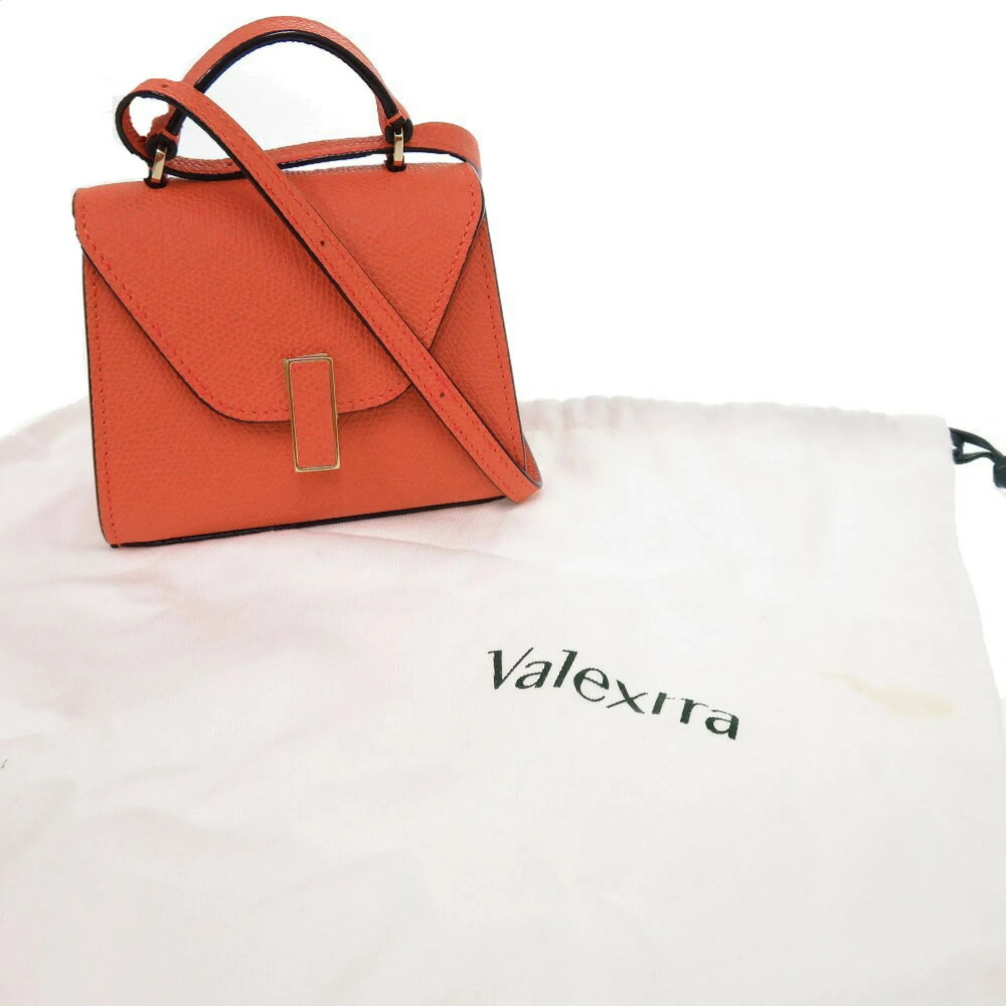 Valextra Leather Handbag Shoulder Bag (Pre-Owned)