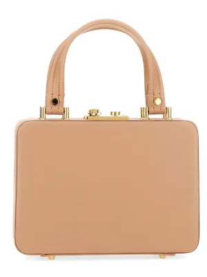 Val" Structured Rectangular Handbag With Gold-Tone Hardware