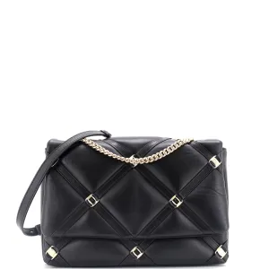 Vara Soft Studs Flap Bag Quilted Leather Small