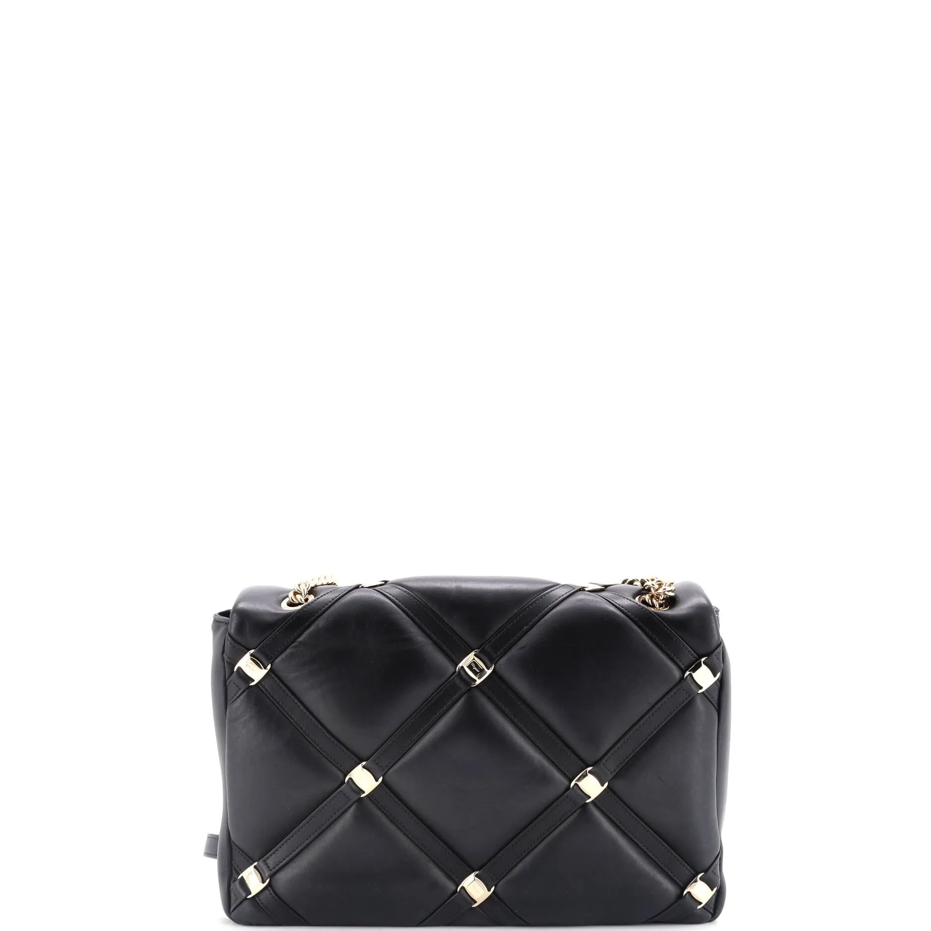 Vara Soft Studs Flap Bag Quilted Leather Small