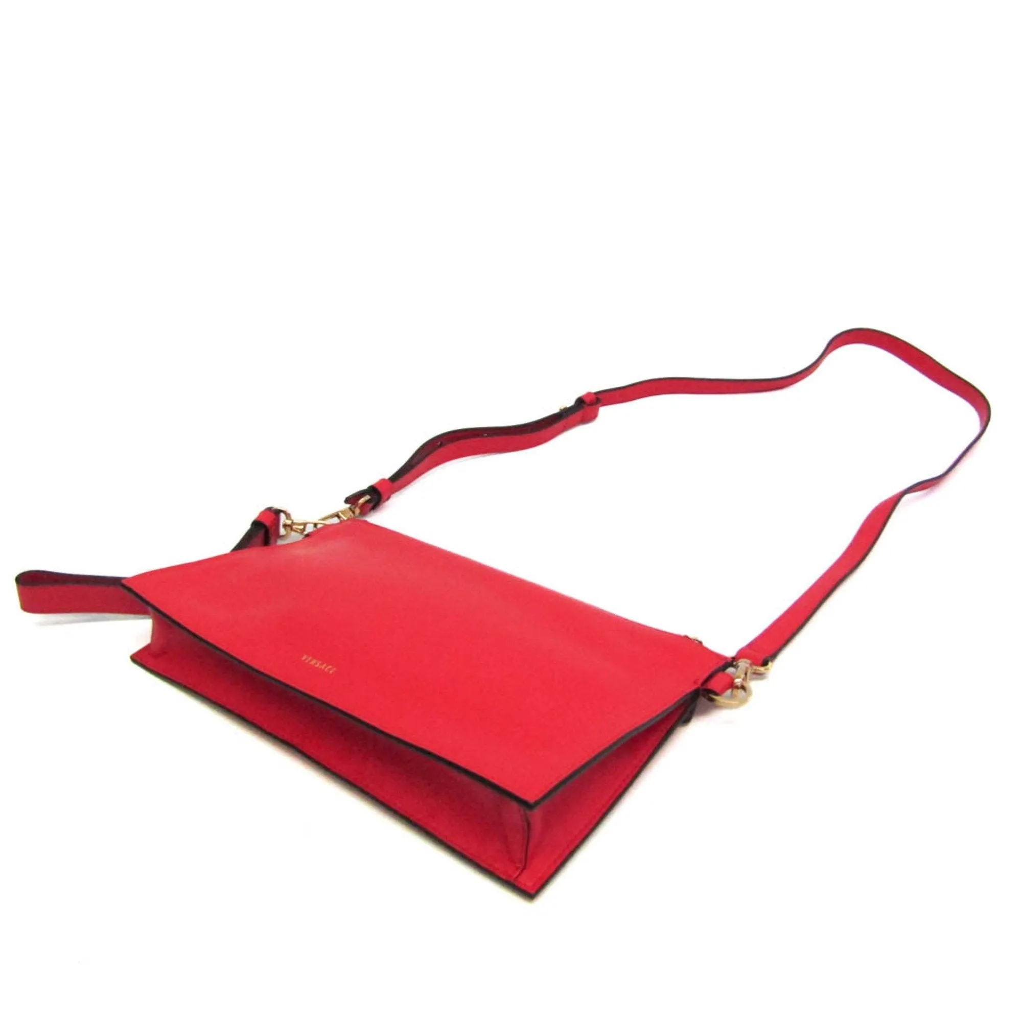 Versace Virtus  Leather Shoulder Bag (Pre-Owned)
