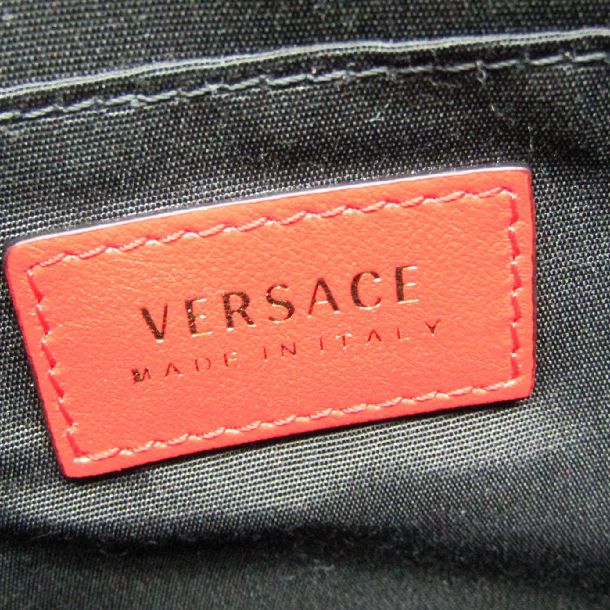 Versace Virtus  Leather Shoulder Bag (Pre-Owned)