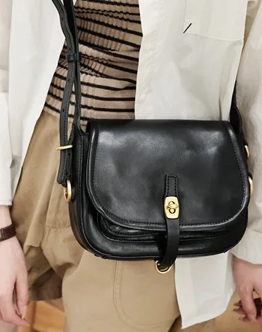 Vintage Coffee Womens Shoulder Bag Crossbody Saddle Bag Crossbody Purse for Ladies