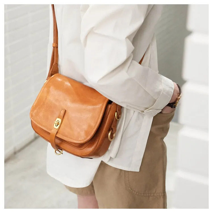 Vintage Coffee Womens Shoulder Bag Crossbody Saddle Bag Crossbody Purse for Ladies