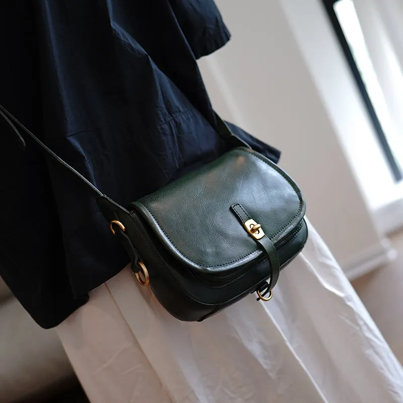 Vintage Coffee Womens Shoulder Bag Crossbody Saddle Bag Crossbody Purse for Ladies