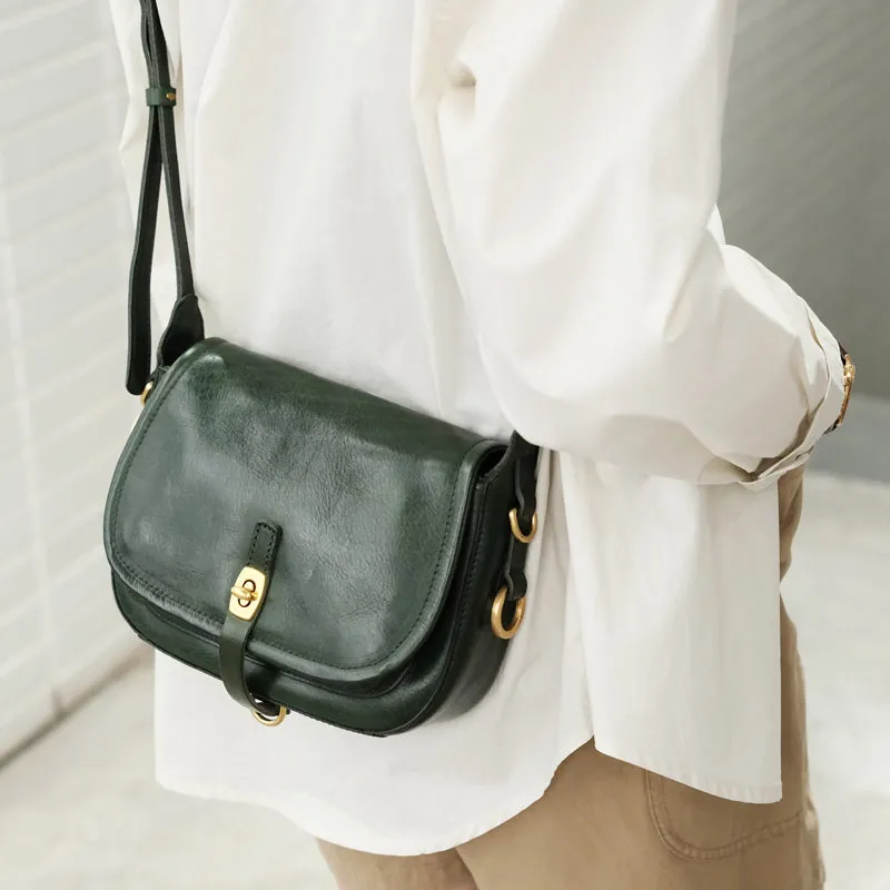 Vintage Coffee Womens Shoulder Bag Crossbody Saddle Bag Crossbody Purse for Ladies