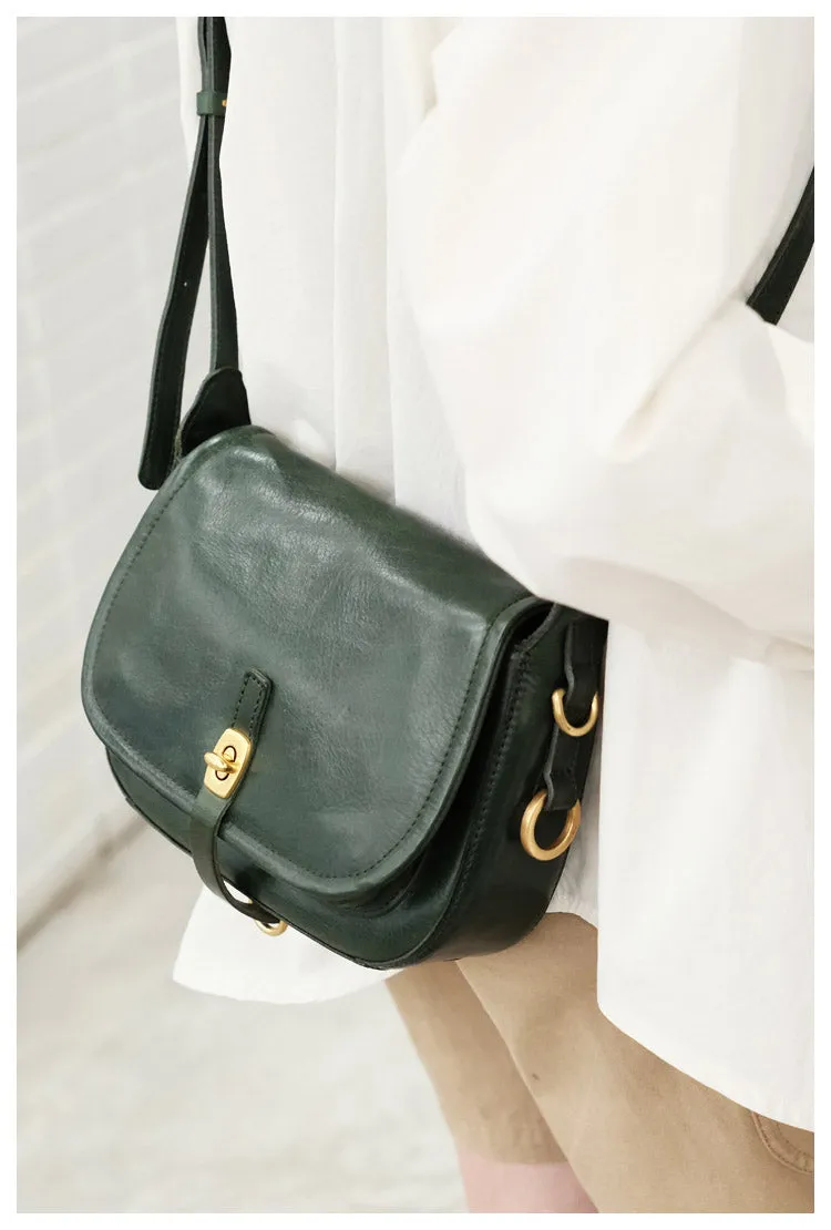 Vintage Coffee Womens Shoulder Bag Crossbody Saddle Bag Crossbody Purse for Ladies