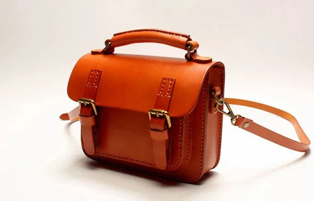 Vintage LEATHER WOMEN School SHOULDER BAG Satchel Bag Crossbody Purse FOR WOMEN