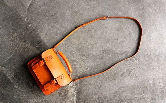 Vintage LEATHER WOMEN School SHOULDER BAG Satchel Bag Crossbody Purse FOR WOMEN