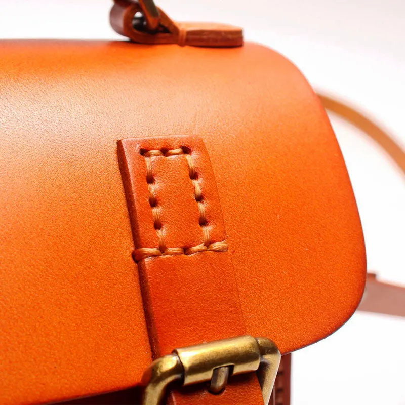Vintage LEATHER WOMEN School SHOULDER BAG Satchel Bag Crossbody Purse FOR WOMEN