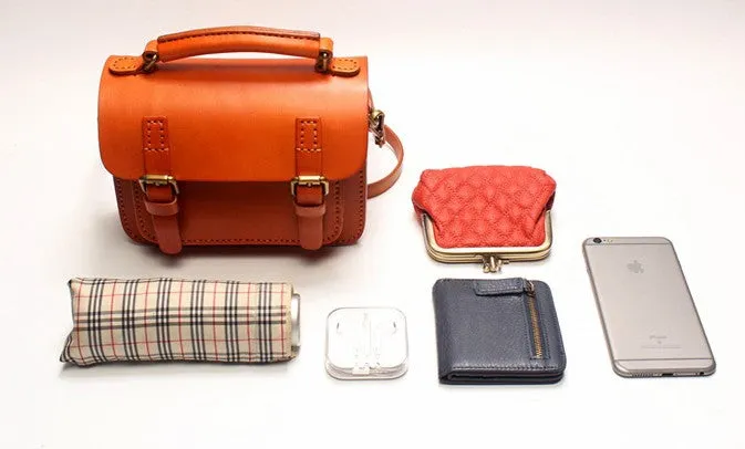 Vintage LEATHER WOMEN School SHOULDER BAG Satchel Bag Crossbody Purse FOR WOMEN