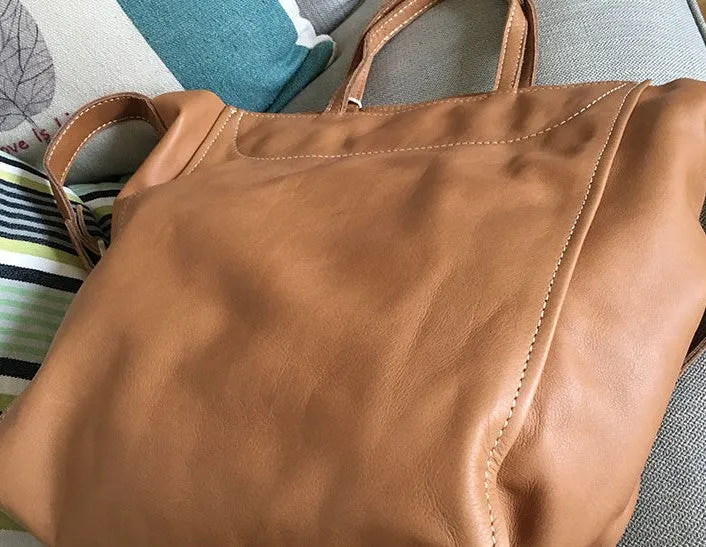 Vintage WOMENs LEATHER Handbag Tote Bag Work Tote Shoulder Purse FOR WOMEN