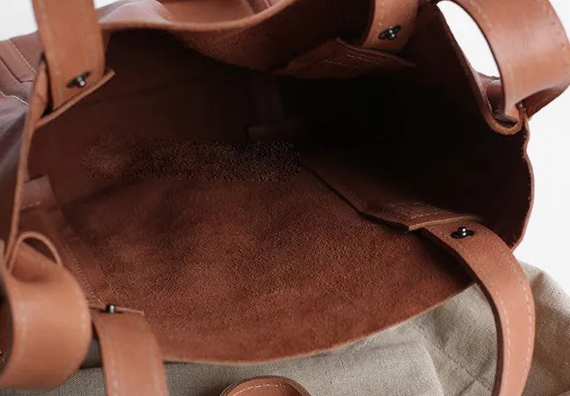 Vintage WOMENs LEATHER Handbag Tote Bag Work Tote Shoulder Purse FOR WOMEN