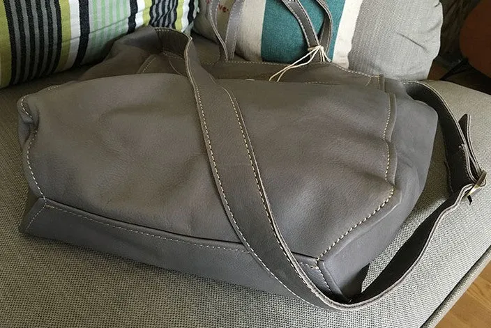 Vintage WOMENs LEATHER Handbag Tote Bag Work Tote Shoulder Purse FOR WOMEN