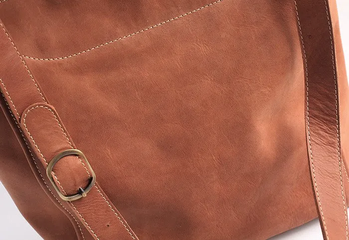 Vintage WOMENs LEATHER Handbag Tote Bag Work Tote Shoulder Purse FOR WOMEN