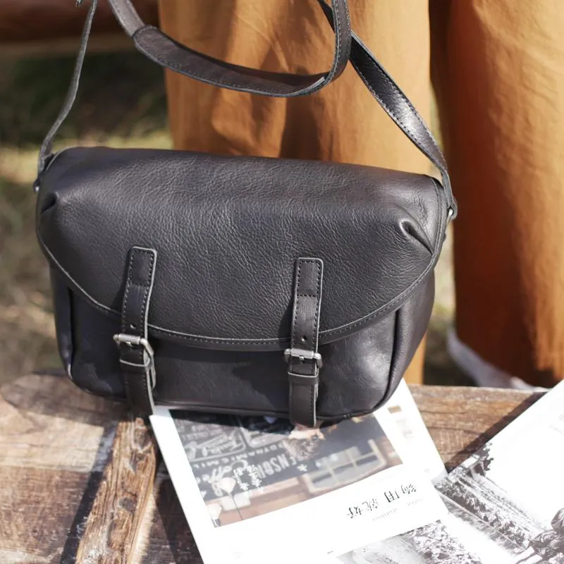 Vintage Womens Leather Satchel Shoulder Bag Coffee Satchel School Crossbody Bag for Girls