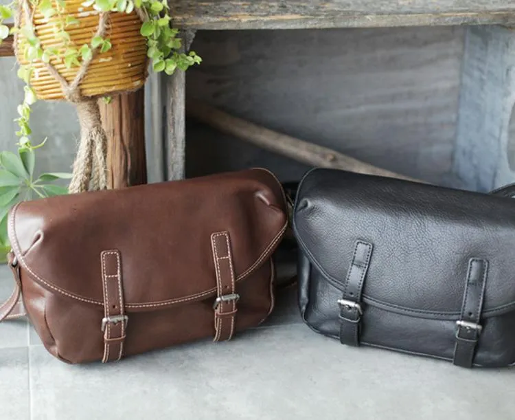 Vintage Womens Leather Satchel Shoulder Bag Coffee Satchel School Crossbody Bag for Girls