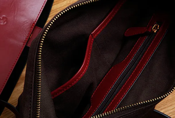 Women Genuine Leather Bucket Bag Tote Bag Shopper Bag Shoulder Bag Purse For Women