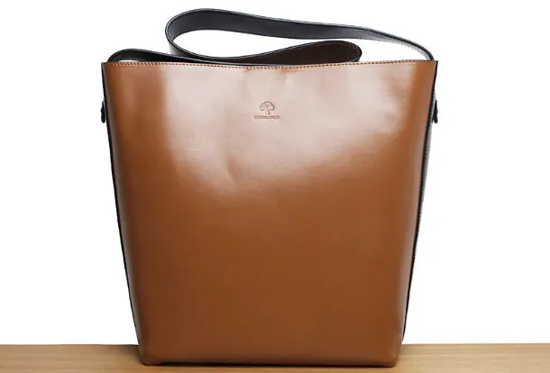 Women Genuine Leather Bucket Bag Tote Bag Shopper Bag Shoulder Bag Purse For Women