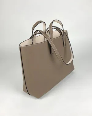 Womens Khaki Leather Shoulder Tote Bags Best Tote Handbag Shopper Bags Purse for Ladies